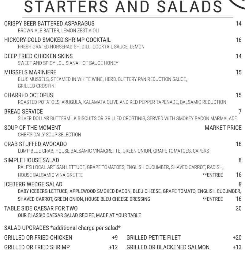 Cafe 123 menu page 1