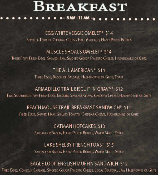 Woodside Restaurant menu page 1