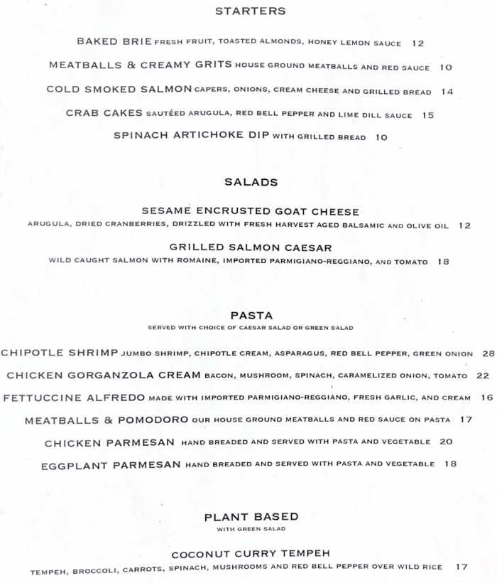 Local Flavor Cafe menu page 1