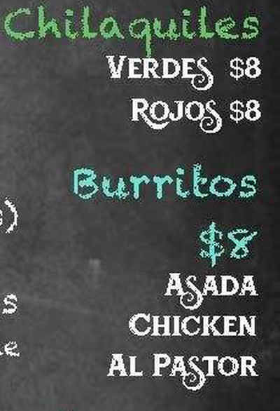 Guaxillo Mexican menu page 1