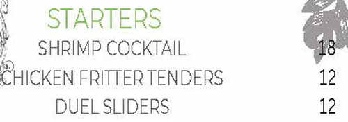 Gallagher's Dining & Pub menu page 1