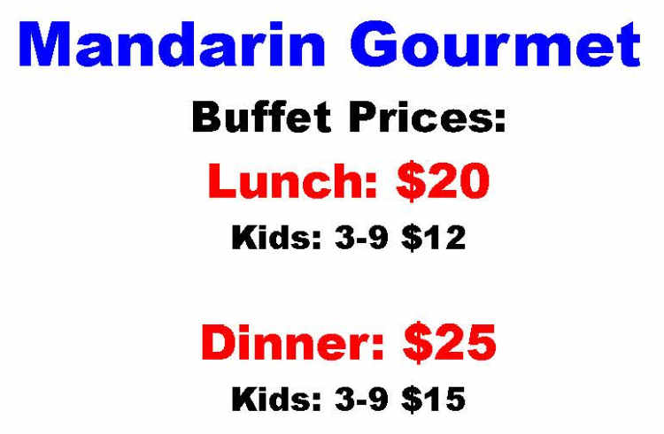 Mandarin Gourmet menu page 1