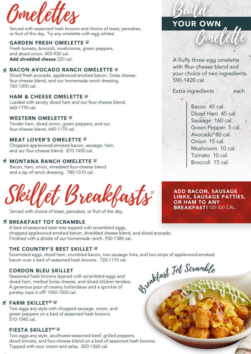 Country Kitchen menu page 1