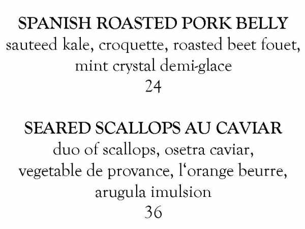 The Lakefront Restaurant menu page 1