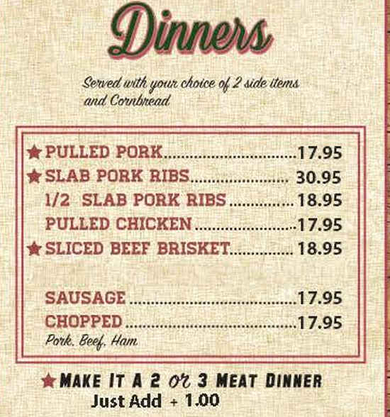 Thee Pitts Again menu page 1