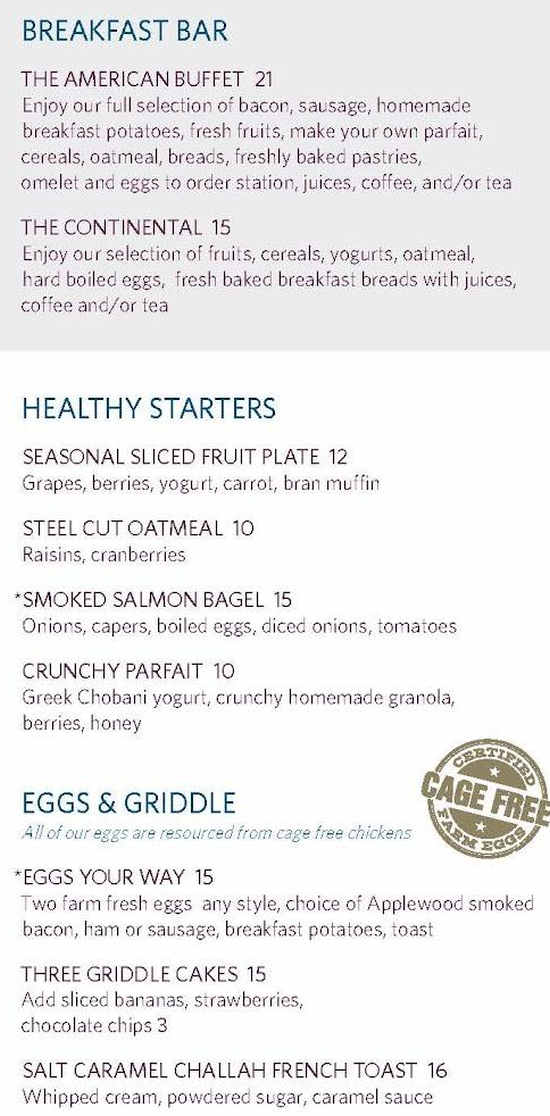 Salt Restaurant menu page 1