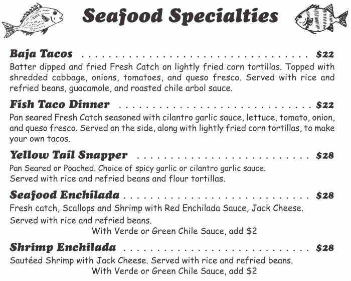 Chico's Cantina Menu, Key West, FL
