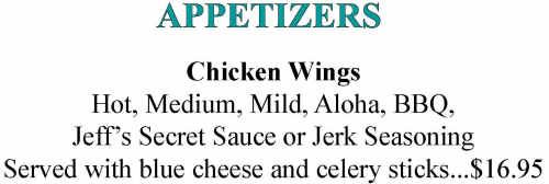 The Breakers menu page 1