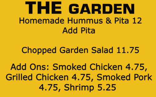 Uncle Chicken's menu page 1