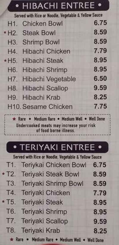 Tokyo Express, Online Order, Hibachi & Sushi