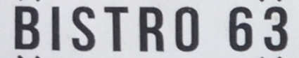 Bistro 63 menu page 1
