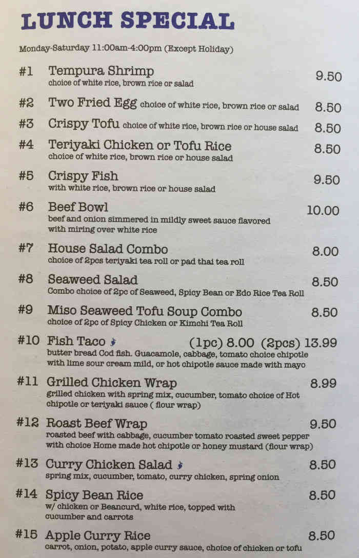 Fresh Side menu page 1