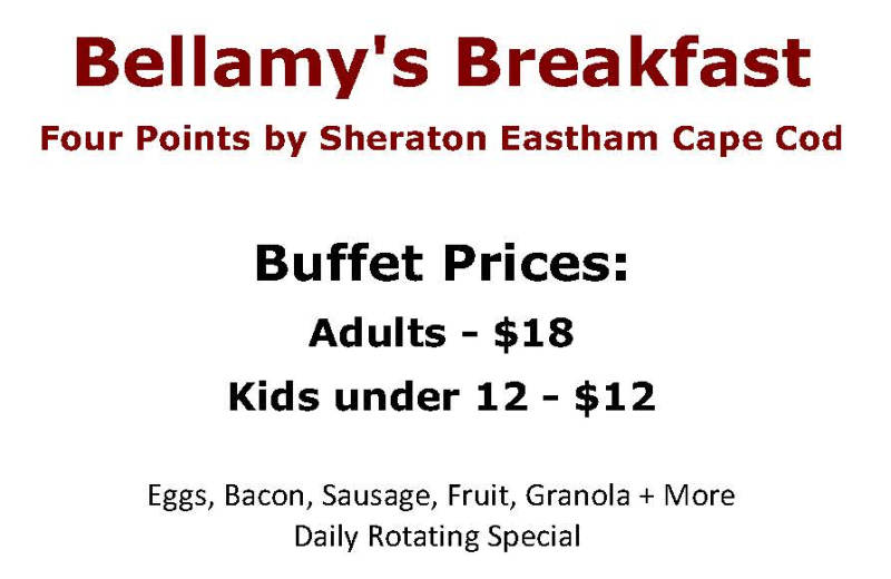Bellamy's Breakfast Buffet menu page 1