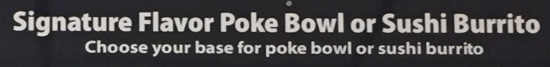 Uya Poke Bowl menu page 1