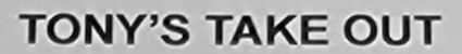 Tony's Take Out logo
