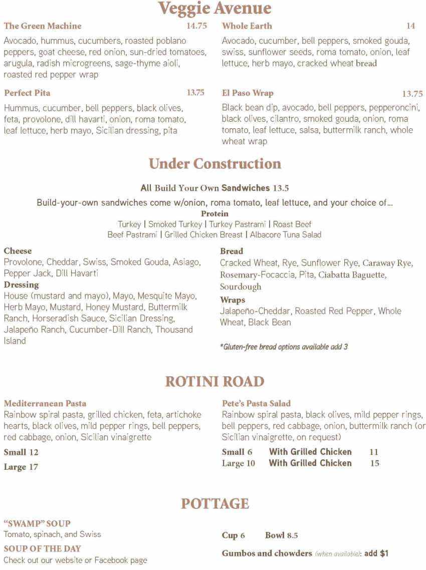 Centre Street Cafe Menu , Real Food, For Real People, With Real ...