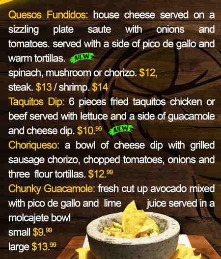 Margarita's Grill menu page 1