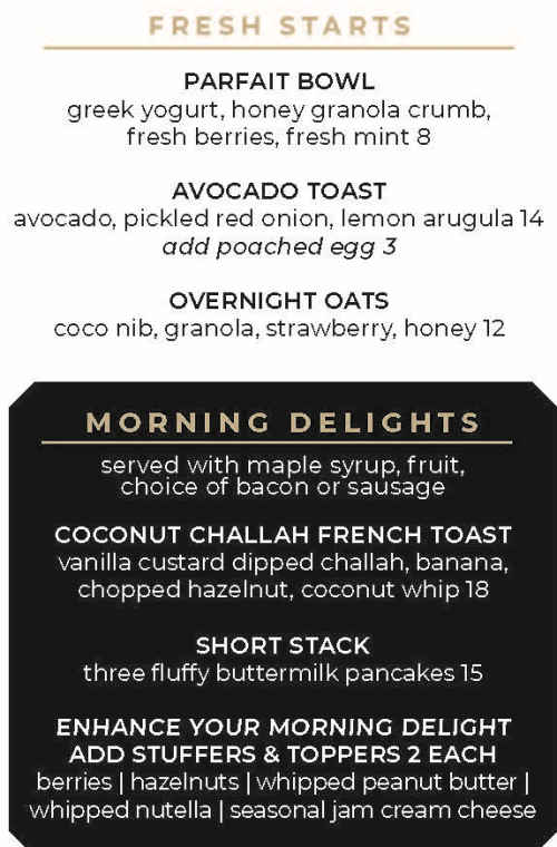 Niijii Restaurant menu page 1