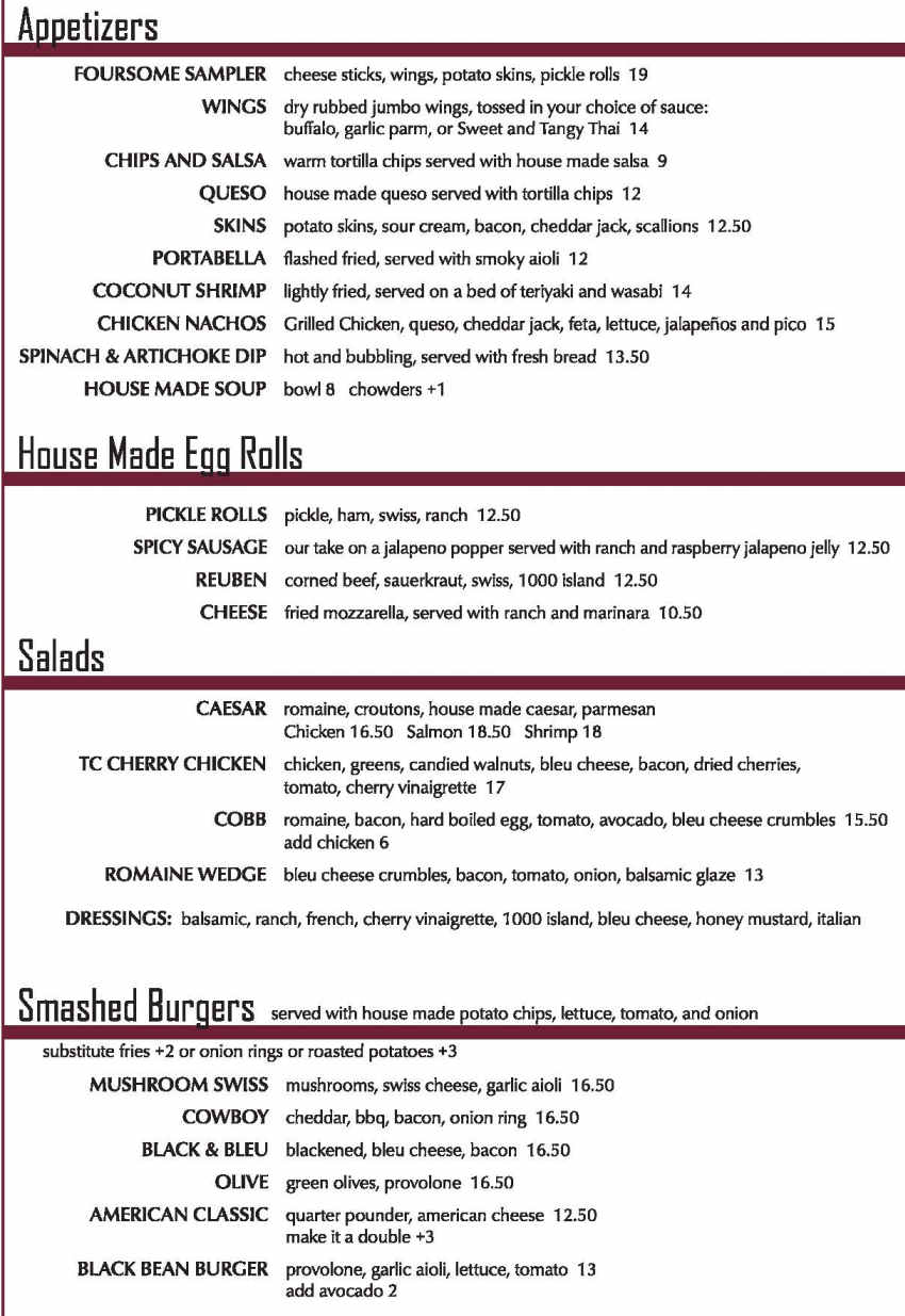 Mulligan's Pub & Grill menu page 1