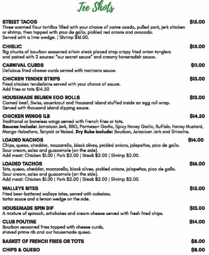 Cottonwood Grill menu page 1
