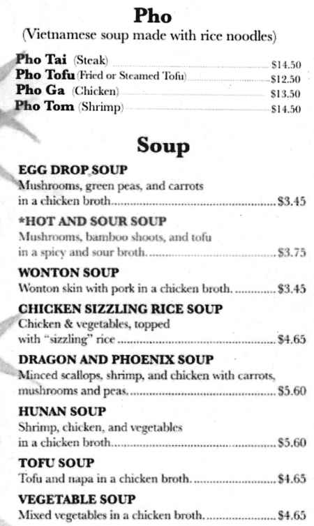 Great Hunan menu page 1