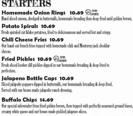 Local Flavor menu page 1