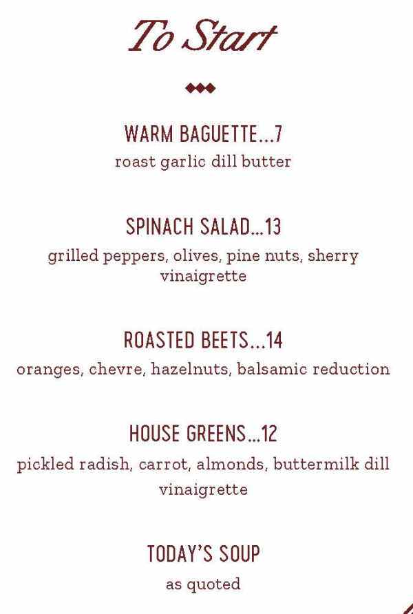 Kingswood at Oliver menu page 1