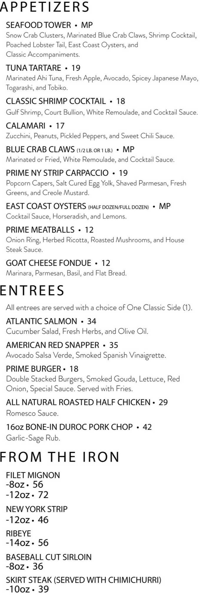 44 Prime menu page 1
