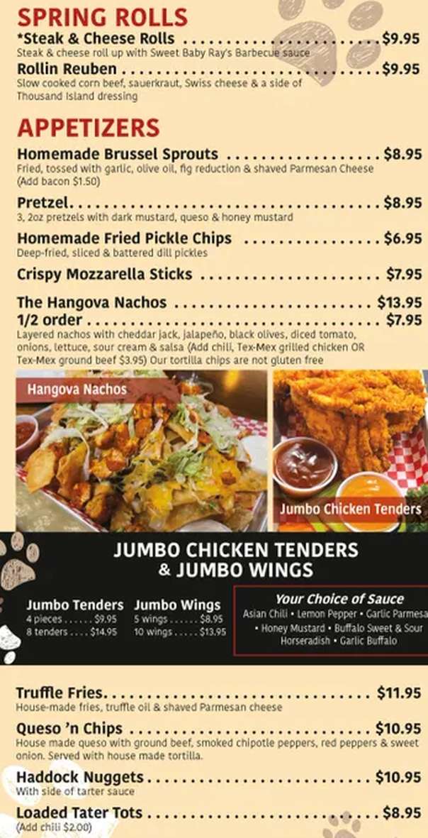 Hare Of The Dawg menu page 1