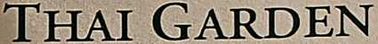 Thai Garden menu page 1