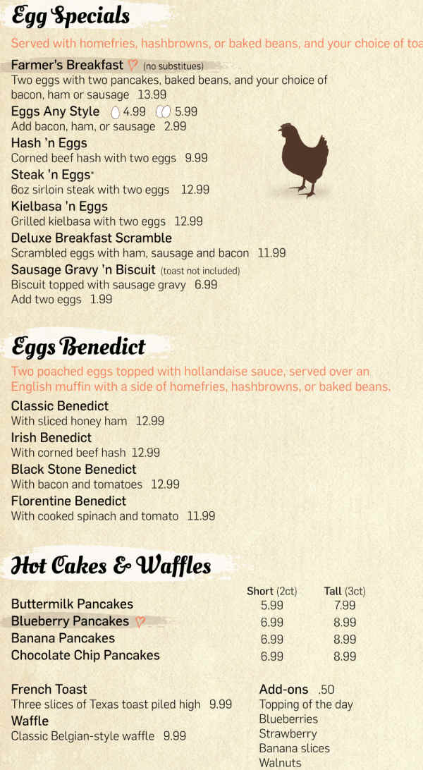 Country Cook'n at Lakeside menu page 1