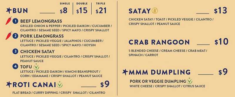 Mountain Moose Noodles menu page 1