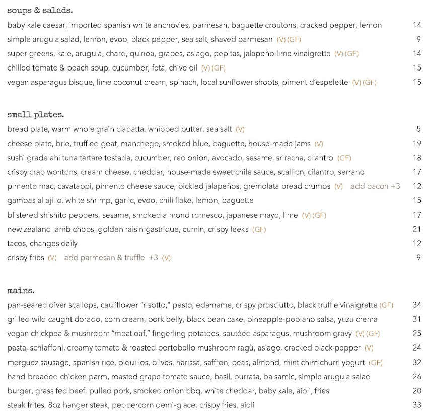 Medley. menu page 1