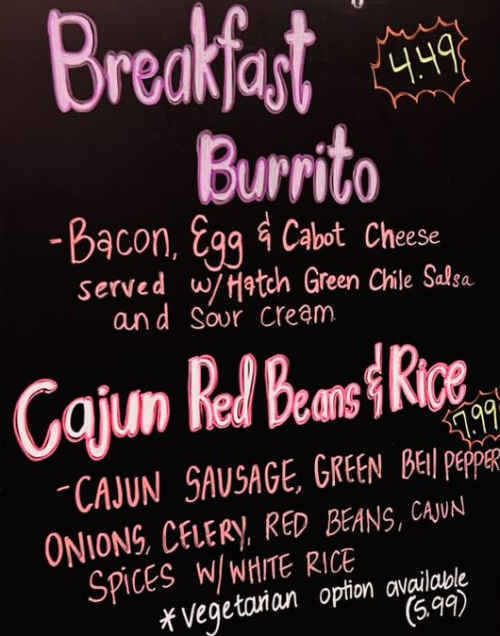 The Rabbit Hole menu page 1