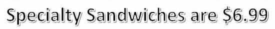 DiOrio's Deli menu page 1
