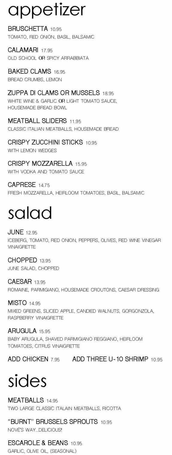 Nove menu page 1