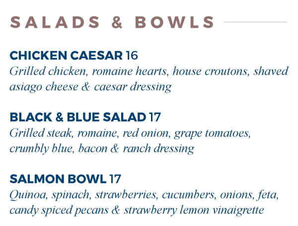 Chelsea's Menu, Syracuse, NY