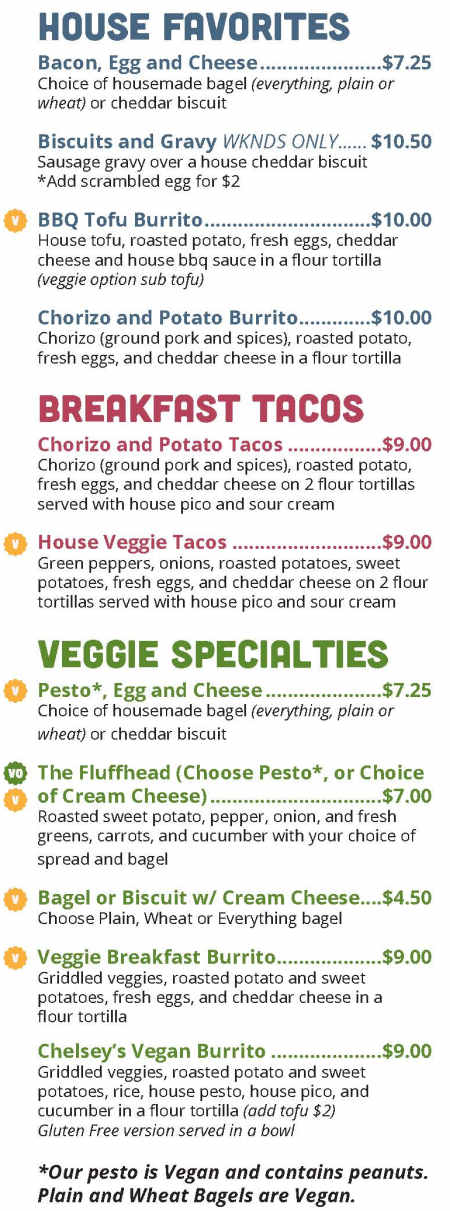 Fluff Bakery menu page 1