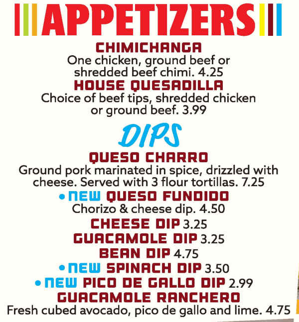 El Burrito Loco menu page 1