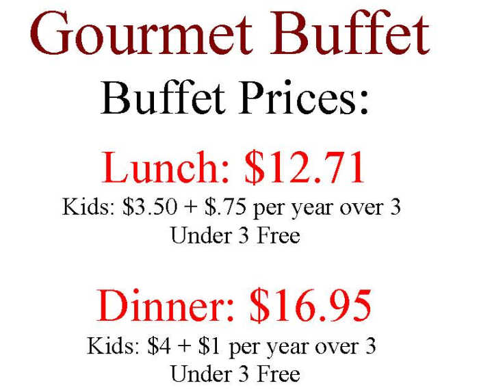 Gourmet Buffet Menu Altoona PA