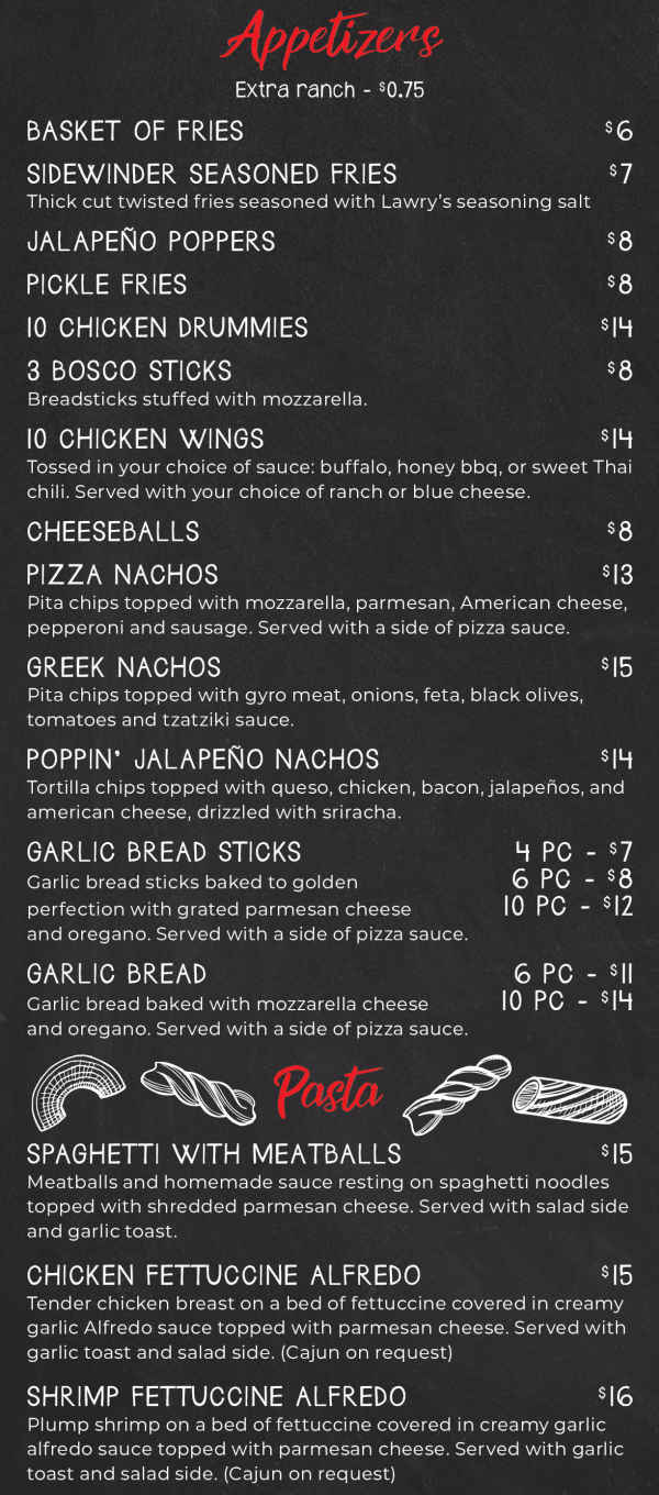 George's Pizza Menu, Brookings, SD