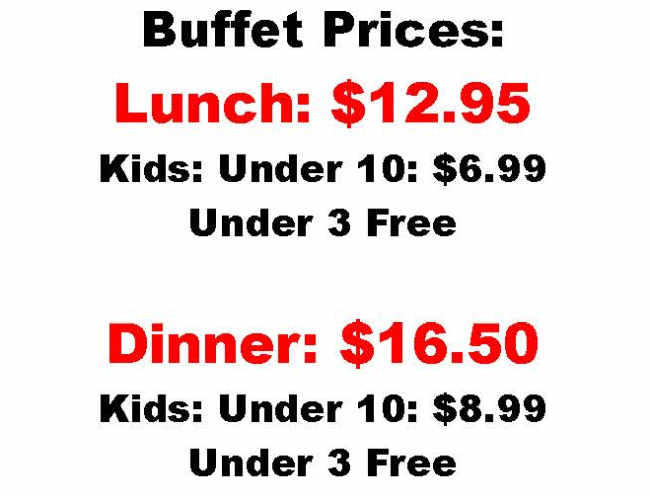 King Buffet & Mongolian Grill menu page 1