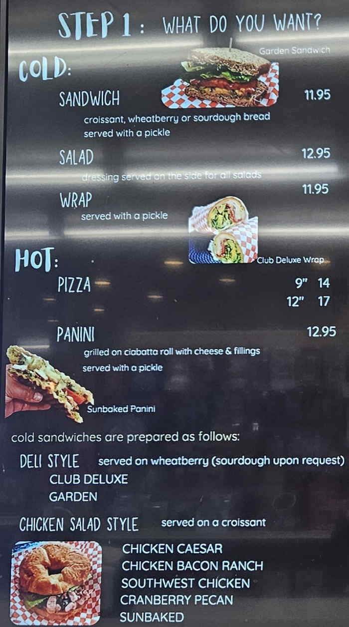 The Soda Fountain menu page 1