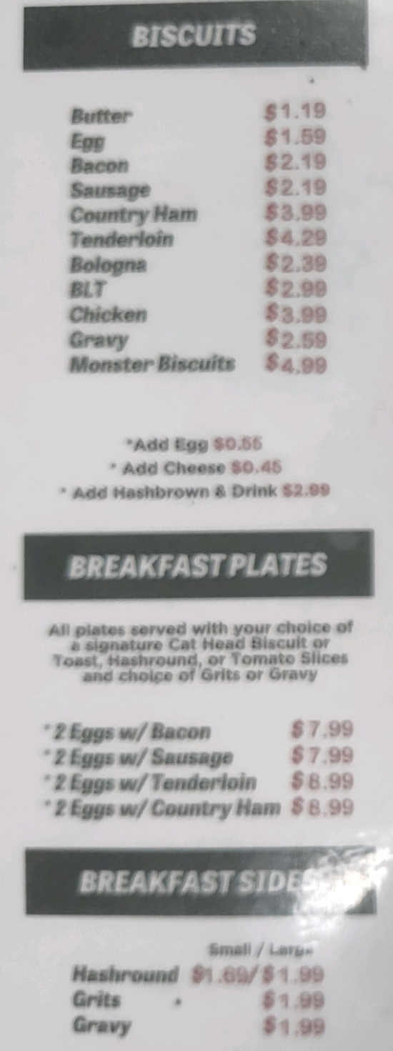 Tha' Dawg House menu page 1