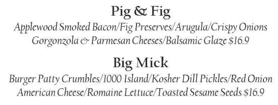 Second Street Bistro Menu, Williamsburg, VA