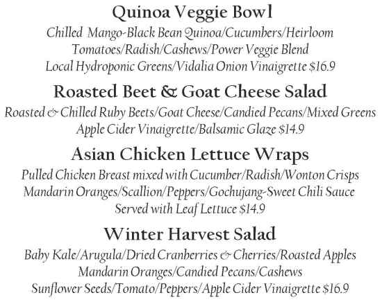 Second Street Bistro Menu, Williamsburg, VA