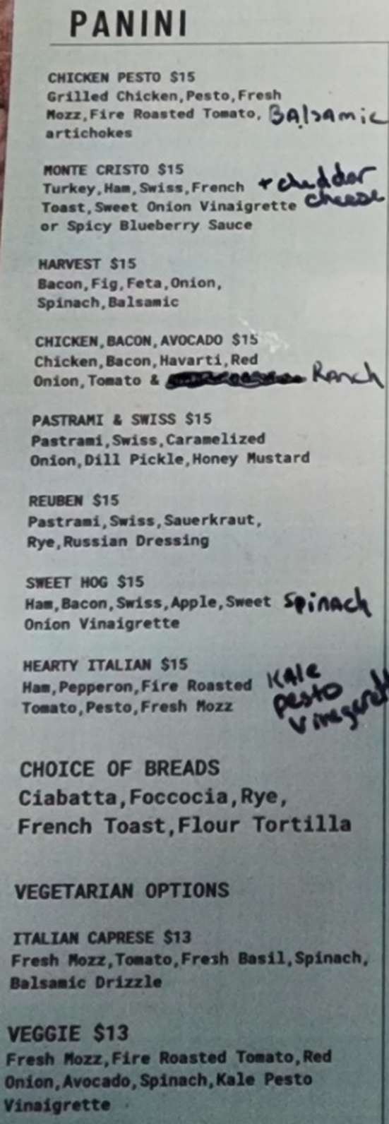 Turnip The Beet menu page 1